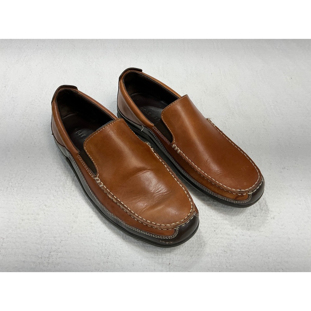 Cole Haan Mens Tan Brown Leather Slip On Loafers Venetian Size 8.5 M